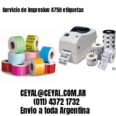 Servicio de impresion 4750 etiquetas