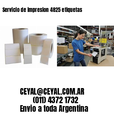 Servicio de impresion 4825 etiquetas