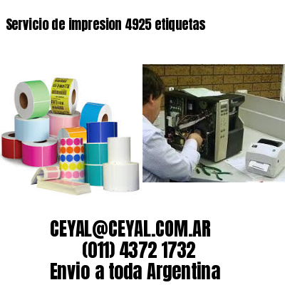 Servicio de impresion 4925 etiquetas