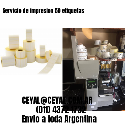 Servicio de impresion 50 etiquetas
