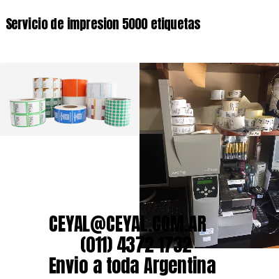Servicio de impresion 5000 etiquetas
