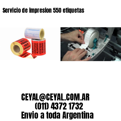 Servicio de impresion 550 etiquetas