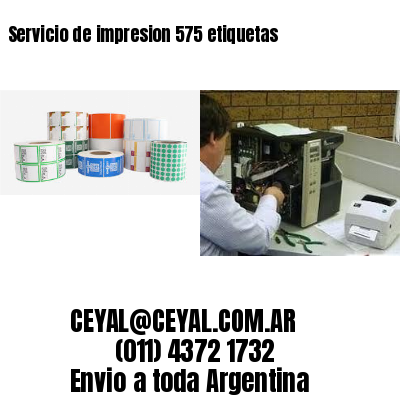 Servicio de impresion 575 etiquetas