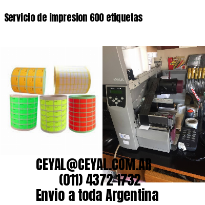 Servicio de impresion 600 etiquetas