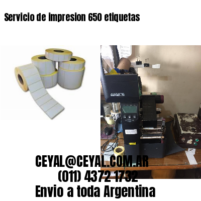 Servicio de impresion 650 etiquetas