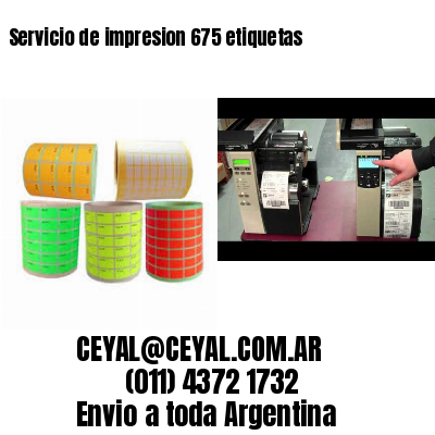 Servicio de impresion 675 etiquetas