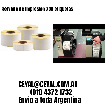 Servicio de impresion 700 etiquetas
