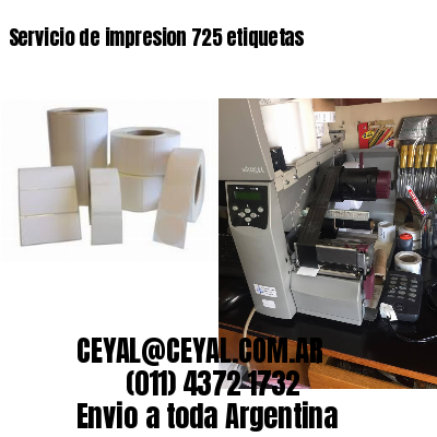 Servicio de impresion 725 etiquetas