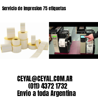 Servicio de impresion 75 etiquetas