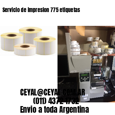 Servicio de impresion 775 etiquetas