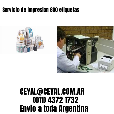 Servicio de impresion 800 etiquetas