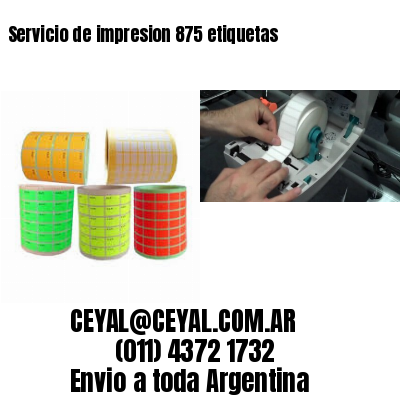 Servicio de impresion 875 etiquetas