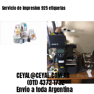 Servicio de impresion 925 etiquetas