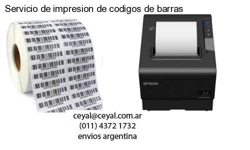 Servicio de impresion de codigos de barras