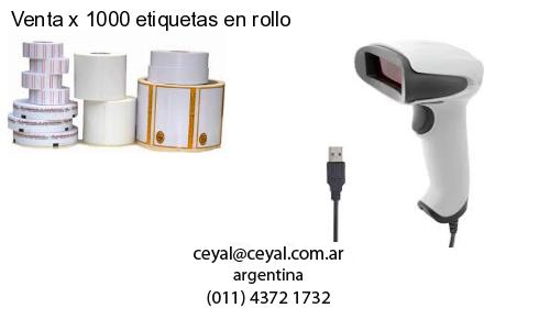 Venta x 1000 etiquetas en rollo