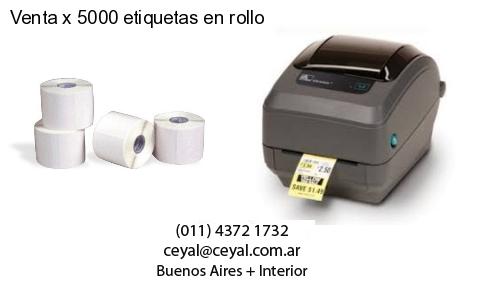 Venta x 5000 etiquetas en rollo