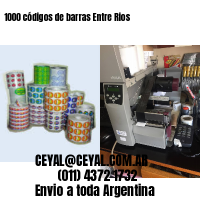 1000 códigos de barras Entre Rios