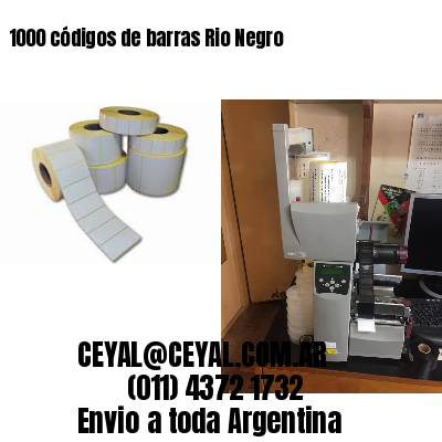 1000 códigos de barras Rio Negro