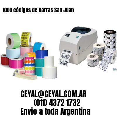 1000 códigos de barras San Juan