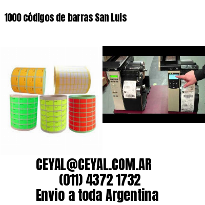 1000 códigos de barras San Luis
