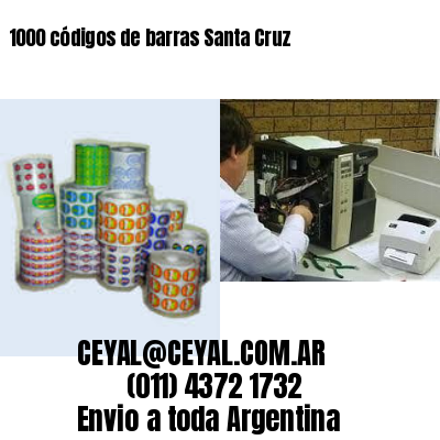 1000 códigos de barras Santa Cruz