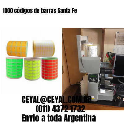 1000 códigos de barras Santa Fe