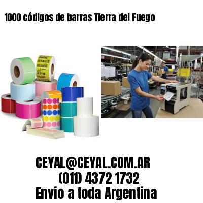 1000 códigos de barras Tierra del Fuego