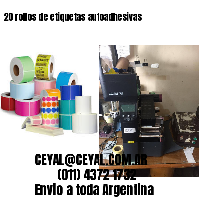 20 rollos de etiquetas autoadhesivas