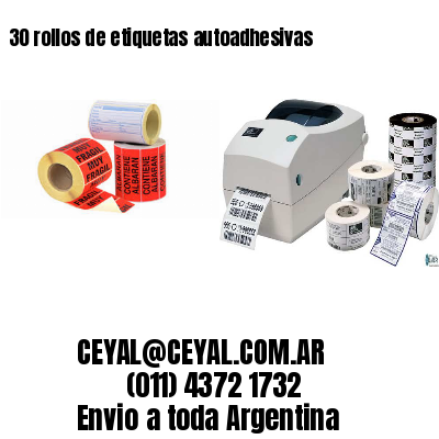 30 rollos de etiquetas autoadhesivas