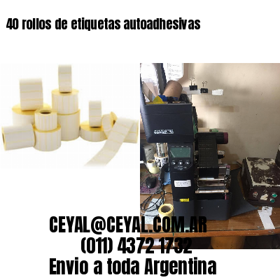 40 rollos de etiquetas autoadhesivas
