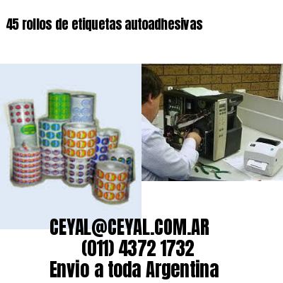 45 rollos de etiquetas autoadhesivas