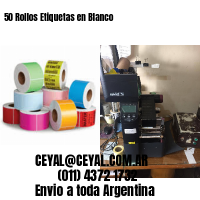 50 Rollos Etiquetas en Blanco