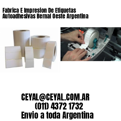 Fabrica E Impresion De Etiquetas Autoadhesivas Bernal Oeste Argentina