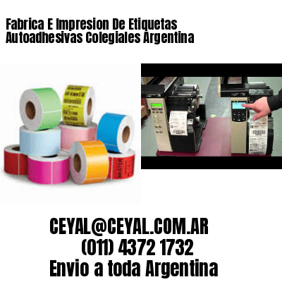 Fabrica E Impresion De Etiquetas Autoadhesivas Colegiales Argentina