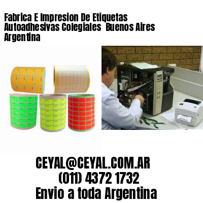Fabrica E Impresion De Etiquetas Autoadhesivas Colegiales  Buenos Aires Argentina