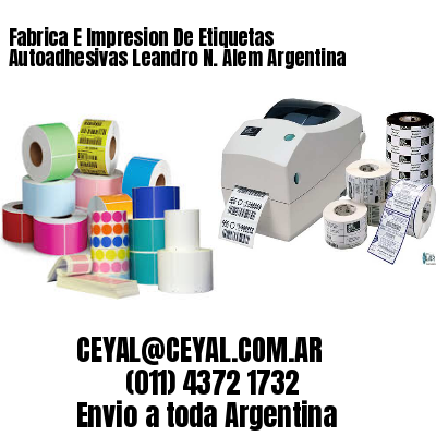 Fabrica E Impresion De Etiquetas Autoadhesivas Leandro N. Alem Argentina