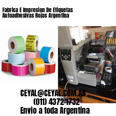 Fabrica E Impresion De Etiquetas Autoadhesivas Rojas Argentina