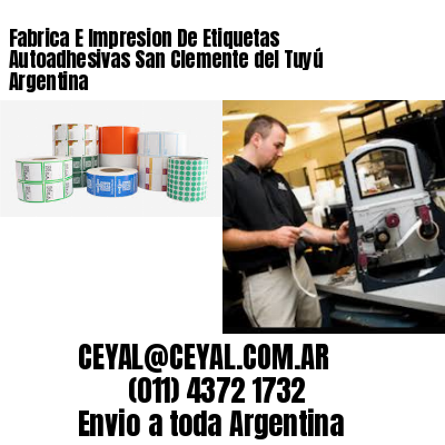 Fabrica E Impresion De Etiquetas Autoadhesivas San Clemente del Tuyú Argentina