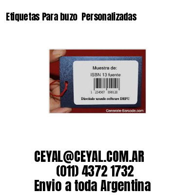 Etiquetas Para buzo  Personalizadas