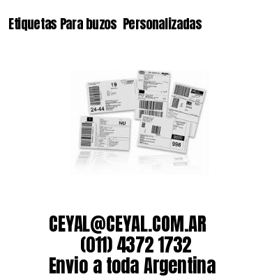 Etiquetas Para buzos  Personalizadas