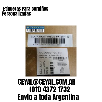 Etiquetas Para corpiños  Personalizadas