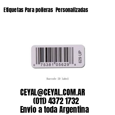 Etiquetas Para polleras  Personalizadas