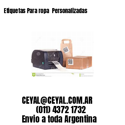 Etiquetas Para ropa  Personalizadas