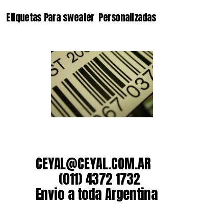 Etiquetas Para sweater  Personalizadas