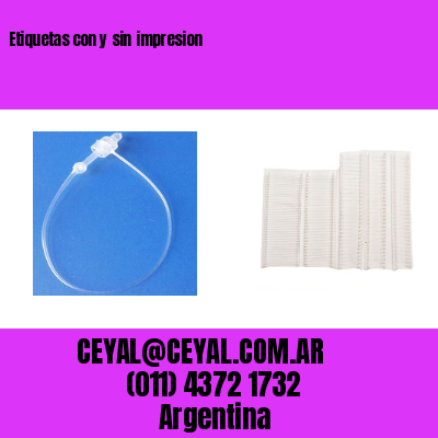 Etiquetas con y sin impresion