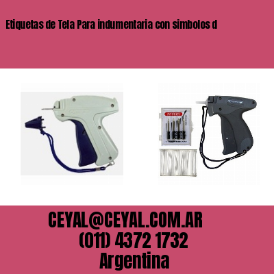 Etiquetas de Tela Para indumentaria con simbolos d