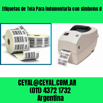 Etiquetas de Tela Para indumentaria con simbolos d
