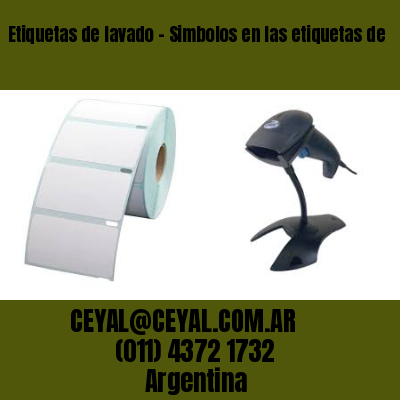Etiquetas de lavado – Simbolos en las etiquetas de