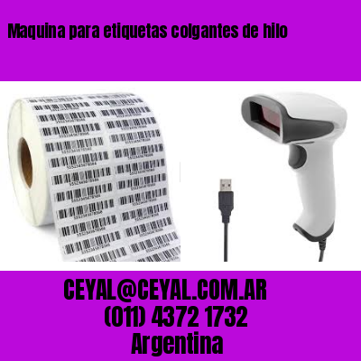 Maquina para etiquetas colgantes de hilo