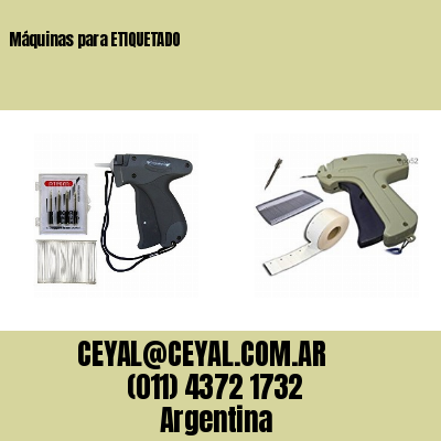 Máquinas para ETIQUETADO